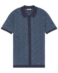 Marine Layer - Jacquard Short Sleeve Sweater - Lyst