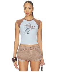 Daydreamer - Saddle & Spur Motel Raglan Tank Top - Lyst