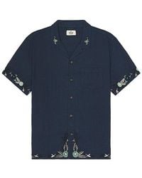 Marine Layer - Resort Short Sleeve Border Embroidery Resort Shirt - Lyst