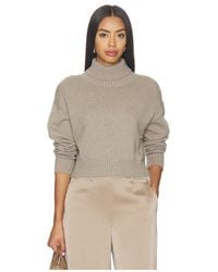 Enza Costa - Cotton Cashmere Funnelneck Sweater - Lyst