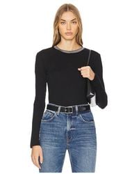 Goldie - Metallic Trim Long Sleeve Tee - Lyst