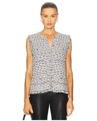 Autumn Cashmere - Long Tweed Vest With Fringe - Lyst