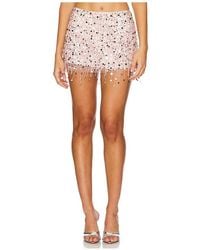 Asta Resort - Yasmin Hand Beaded Mini Skirt - Lyst