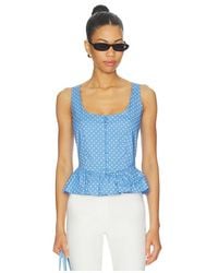 Caroline Constas - Haven Sleeveless Top En Color Azul Talla (También En Xs, S, M, Xl) - Lyst