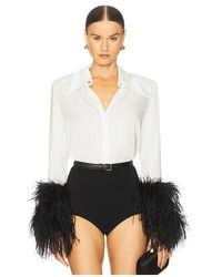 Bronx and Banco - Blair Top With Feather Trim - Lyst