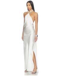 Bronx and Banco - Silky Halterneck Gown With Diamond Chain - Lyst