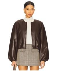 Blank NYC - Cropped Leather Bomber - Lyst