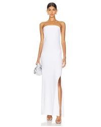 Norma Kamali - Strapless Tailored Side Slit Gown - Lyst