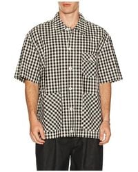 KAPPY DESIGN - Gingham Check Linen Shirt - Lyst
