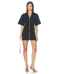 Alexander Wang - Gathered T-Shirt Dress With Continuous Loop Zipper - Lyst