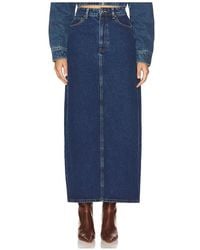 Bardot - Evianna Denim Maxi Skirt - Lyst