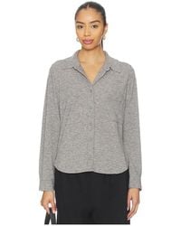 Bobi - Button Front Collar Tee - Lyst