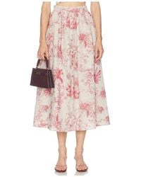 L'Agence - Seina Midi Skirt - Lyst