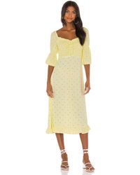 faithfull la falaise midi dress