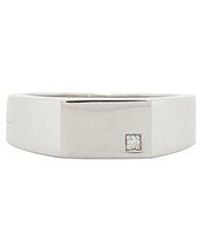 Miansai - Geo Signet Ring With Diamond - Lyst