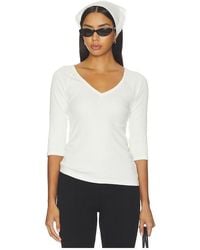 Bobi - Vneck Elbow Sleeved Tee - Lyst