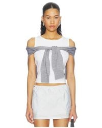Alexander Wang - Pre-Styled Tank Top With Draped Cardigan - Lyst