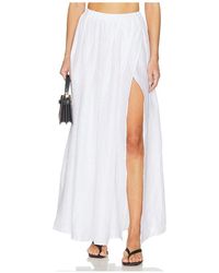 Susana Monaco - Solid Linen Wrap Elastic Skirt - Lyst
