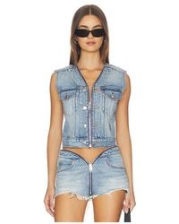 Alexander Wang - Dipped V Trucker Vest - Lyst