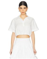 Jonathan Simkhai - Cropped-Top Mit Kurzen Ärmeln Nocky - Lyst