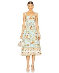 Hemant & Nandita - Vestido Largo Con Cinturón De Hebilla En Color Azul Cerceta Talla (También En M, S, Xs, Xxs) - Lyst