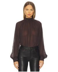 Nicholas - Solene Long Sleeve Mock Neck Blouse - Lyst