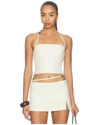 L'academie - Kora Linen Top - Lyst