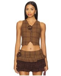 ZEMETA - Rosette Wool Vest - Lyst