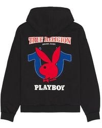 True Religion - X Playboy Fleece Zip Up Hoodie - Lyst