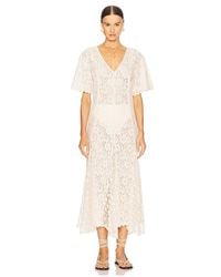 Spell - Vestido De Pañuelo De Encaje Lux Lisbon En Color Crema Talla (También En M, S, Xl) - Lyst