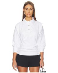 Ganni - Heavy Stretch Jersey Draped Polo - Lyst
