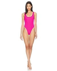 GOOD AMERICAN - Square Neck One Piece Swimsuit - Lyst