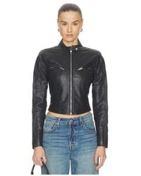 GRLFRND - Danica Leather Racer Jacket - Lyst