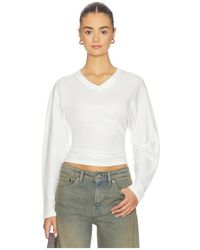 EB DENIM - Acacia V Neck Long Sleeve Top - Lyst