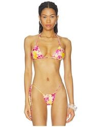 Indah - Bongo Tiny Triangle Halter Bikini Top - Lyst