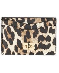 Ganni - Tarjetero Bou En Color Marrón Talla En - Lyst