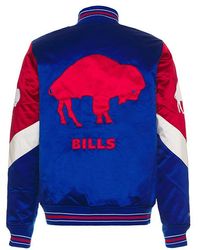 Mitchell & Ness - Nfl Bills Throw It Back Heavyweight Satin Jacket - Lyst