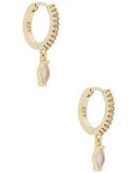 Mazin Jewels - Marquise Huggies Earring - Lyst