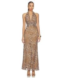Bardot - Elera Printed Mesh Maxi Dress - Lyst