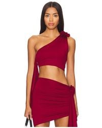 Lovers + Friends - Floral Asymmetric Cropped Top - Lyst