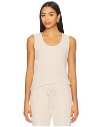 Barefoot Dreams - Cozychic Ultra Lite Cable Knit Tank En Color Crema Talla (También En M, S, Xl, Xs) - Lyst