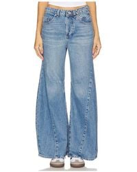Free People - X We The Free Eden High Slouchy Wide Leg Jeans - Lyst
