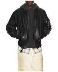 Alpha Industries - Ma-1 Heritage Fit Leather Flight Jacket - Lyst
