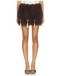 Kim Shui - Elle Faux Fur Micro Mini Skirt - Lyst