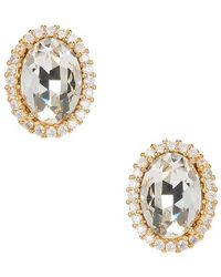 Anton Heunis - Omega Clasp Oval Stud Earrings - Lyst
