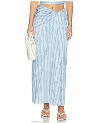 Jonathan Simkhai - Liorra Yarn-Dye Draped Skirt - Lyst