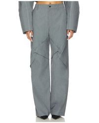 Kate Barton - Draped Specialty Denim Trouser - Lyst