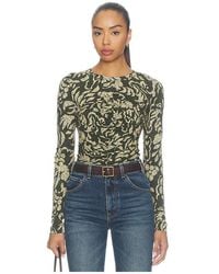 Ulla Johnson - Asha Longsleeve Jersey Top - Lyst