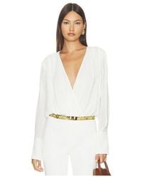 FAVORITE DAUGHTER - The Stripe Jacquard Date Blouse - Lyst