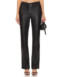 WeWoreWhat - Faux Leather Lace Front Pant - Lyst